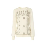 Costarellos Madley Mohair Wool Sweater in Ecru | Coveti