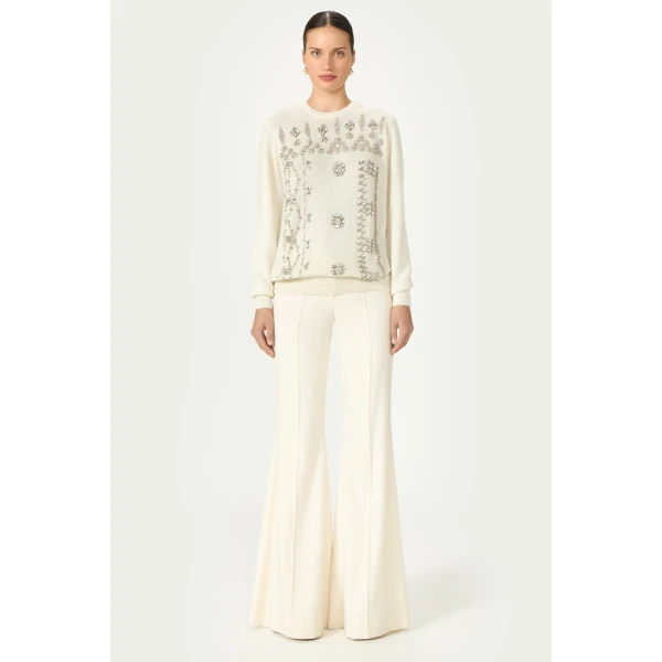 Costarellos Madley Mohair Wool Sweater in Ecru | Sweaters | Coveti