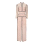 Costarellos Mellorie Embroidered Crystals Gown in Light Rose | Coveti