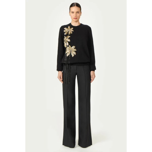 Costarellos Nemie Mohair Wool Sweater in Black | Sweaters | Coveti
