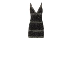 Costarellos Palla French Tulle Crystal Mini Dress in Black | Coveti