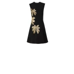 Costarellos Tazia Crepe Mini Dress in Black | Coveti