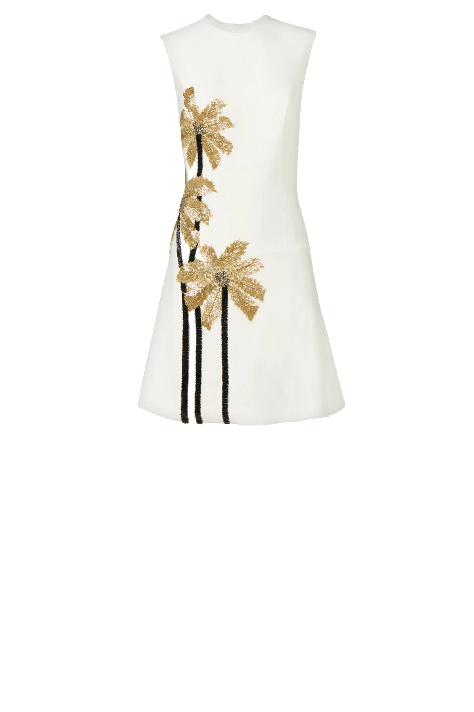 Costarellos Tazia Crepe Mini Dress in Off White Costarellos Tazia Crepe Mini Dress in Off White | Coveti