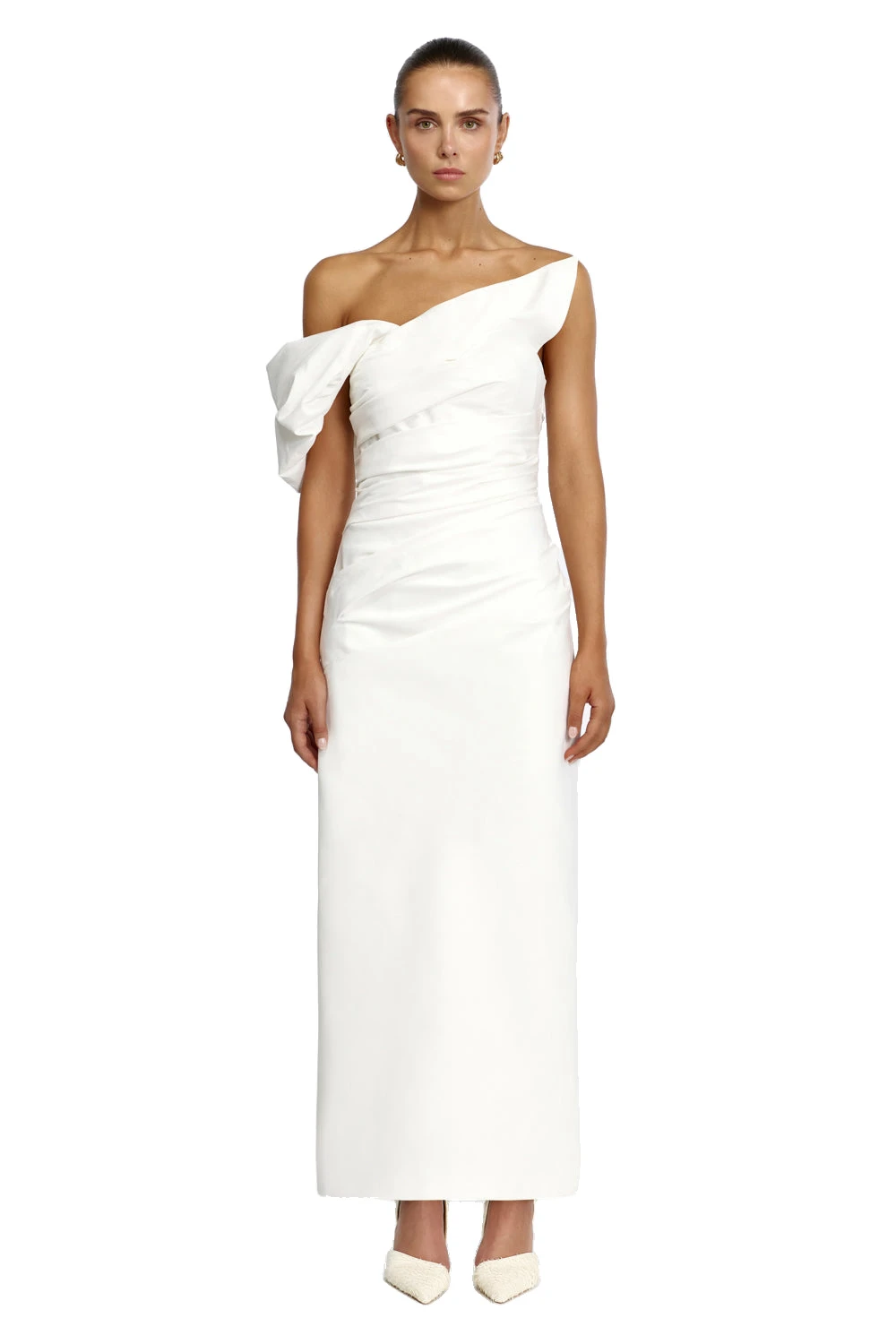 Acler Mead Maxi Dress in Ivory, Ivory Dresses