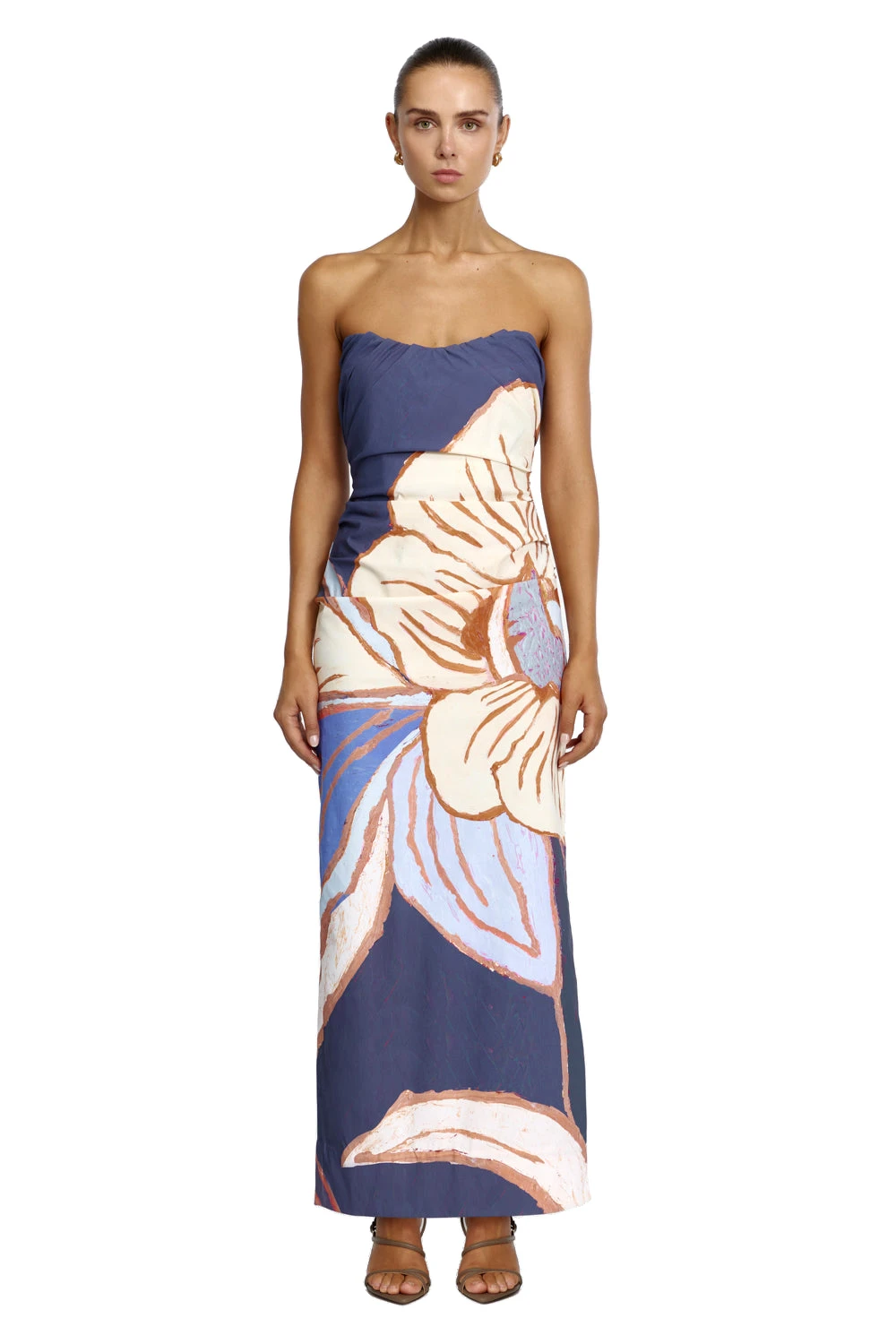 Acler Glider Maxi Dress in Midnight Eclipse, Multicolour Dresses