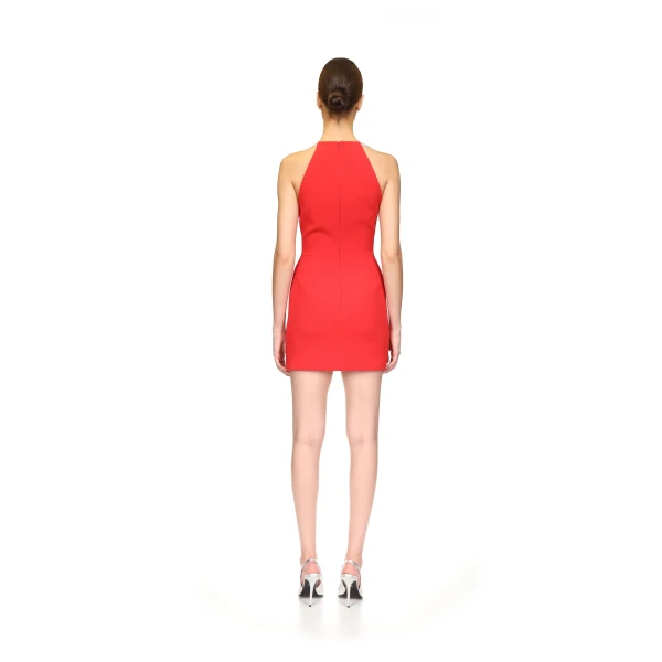 David Koma Crystal Star And Straps Mini Dress In White, view 5