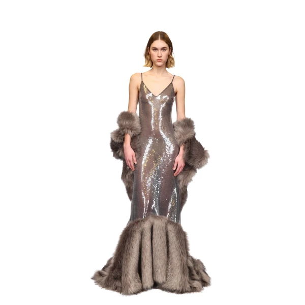 David Koma Faux Fur Stole, view 2