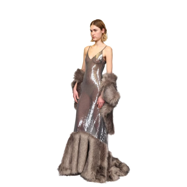 David Koma Faux Fur Stole, view 3