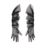 David Koma Tulle Gloves With Stars In Black