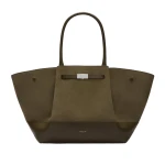 DeMellier Lena Mahfouf x The New York in Fern Suede Shoulder Bag | Shoulder & Crossbody Bags | Coveti