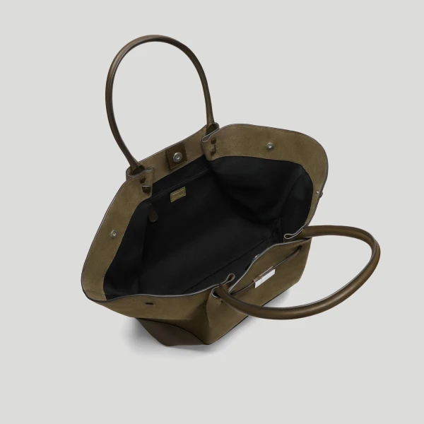 DeMellier Lena Mahfouf x The New York in Fern Suede Shoulder Bag, view 3 | Shoulder & Crossbody Bags | Coveti