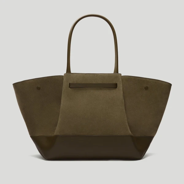 DeMellier Lena Mahfouf x The New York in Fern Suede Shoulder Bag, view 5 | Shoulder & Crossbody Bags | Coveti