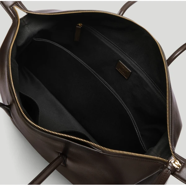 DeMellier Romee Strijd x The Stockholm in Dark Brown Fine Grain Tote Bag, view 3 | Totes & Top-Handle Bags | Coveti