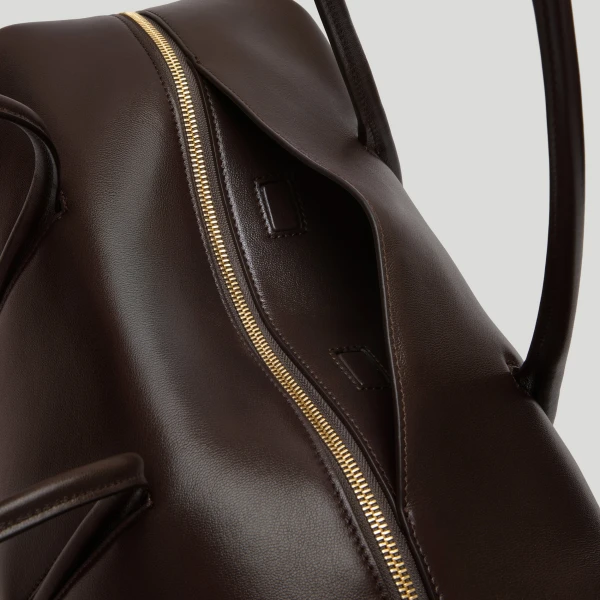 DeMellier Romee Strijd x The Stockholm in Dark Brown Fine Grain Tote Bag, view 5 | Totes & Top-Handle Bags | Coveti