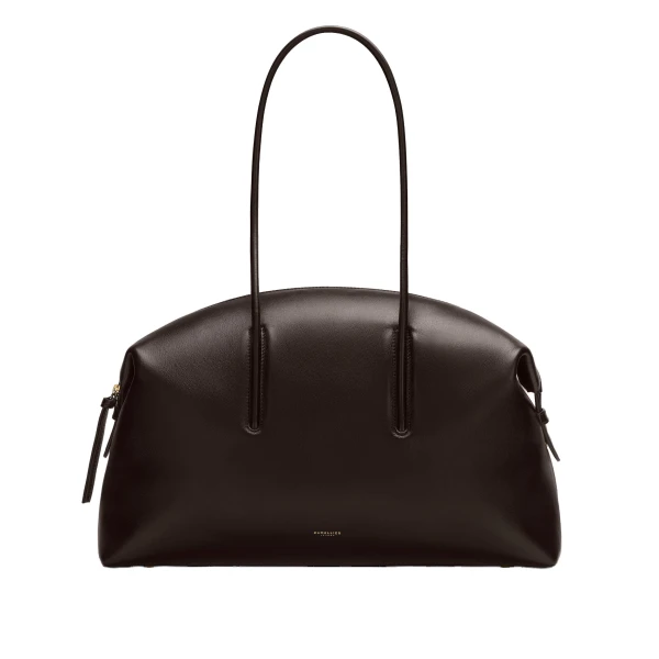 DeMellier Romee Strijd x The Stockholm in Dark Brown Fine Grain Tote Bag | Totes & Top-Handle Bags | Coveti