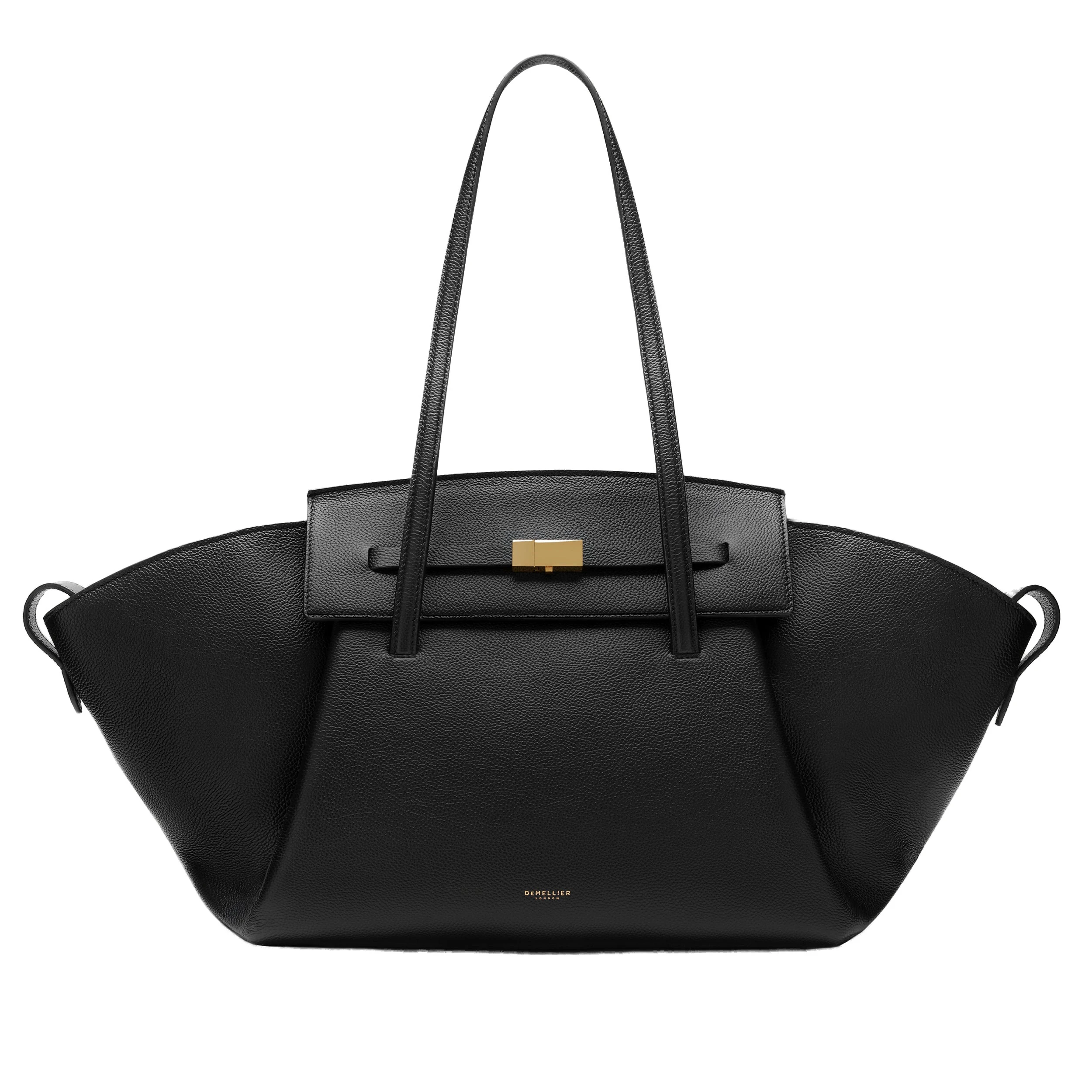 DeMellier The Brooklyn in Black Small Grain Tote Bag DeMellier The Brooklyn in Black Small Grain Tote Bag | Totes & Top-Handle Bags | Coveti