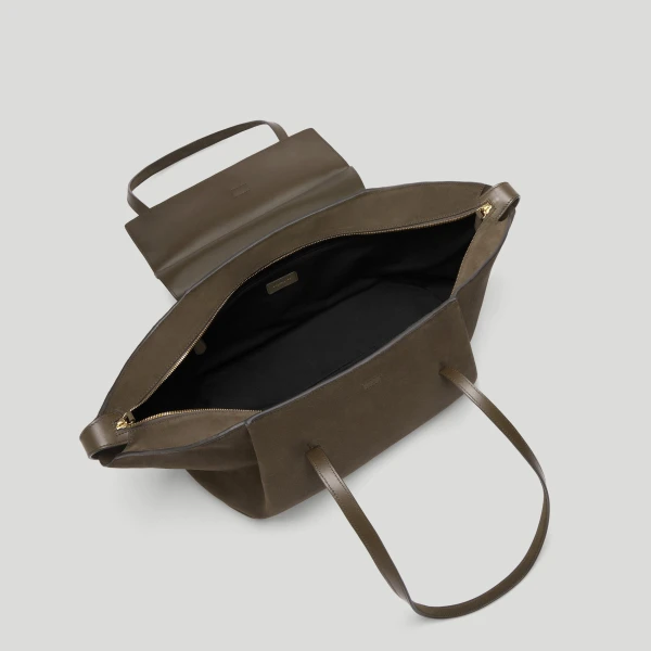 DeMellier The Brooklyn in Hazel Suede Tote Bag, view 4 | Totes & Top-Handle Bags | Coveti