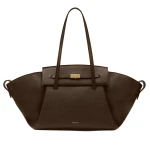 DeMellier The Brooklyn in Mocha Small Grain Tote Bag | Totes & Top-Handle Bags | Coveti