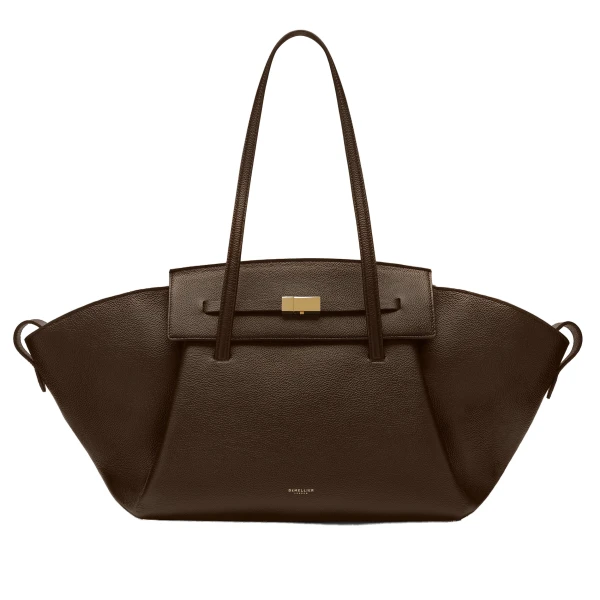 The Brooklyn in Mocha Small Grain Tote Bag