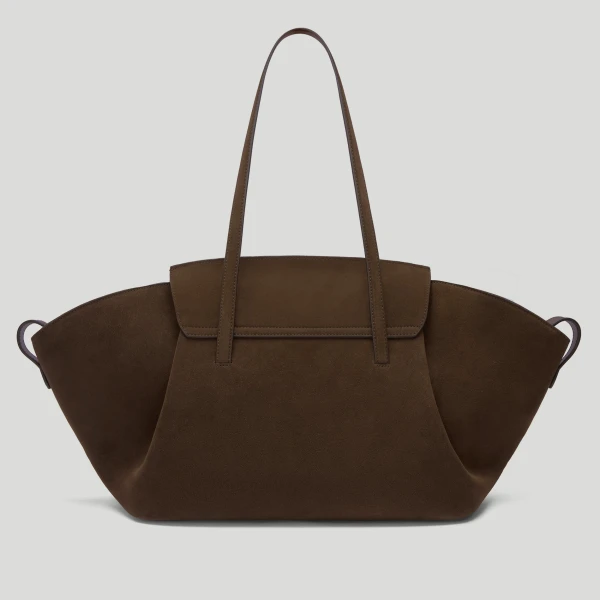DeMellier The Brooklyn in Mocha Suede Tote Bag, view 6 | Totes & Top-Handle Bags | Coveti