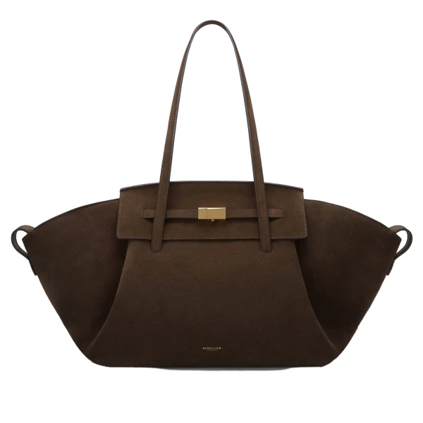 The Brooklyn in Mocha Suede Tote Bag