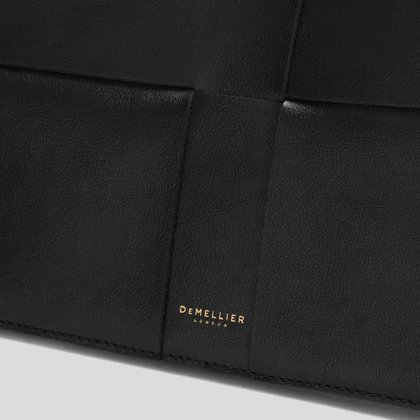 DeMellier The Florence Crossbody in Black Fine Grain Crossbody Bag, view 3 | Shoulder & Crossbody Bags | Coveti