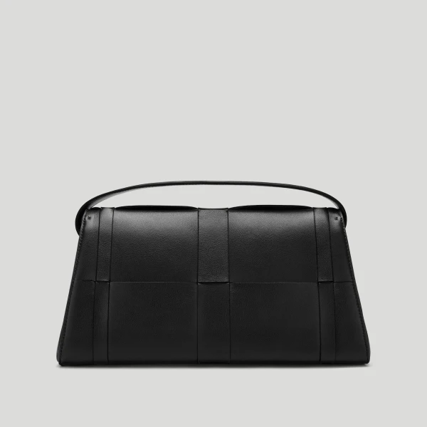 DeMellier The Florence Crossbody in Black Fine Grain Crossbody Bag, view 5 | Shoulder & Crossbody Bags | Coveti