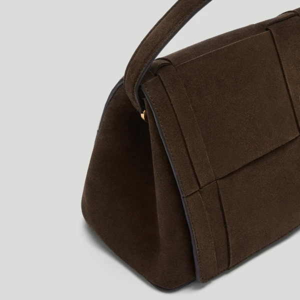DeMellier The Florence Crossbody in Mocha Suede Crossbody Bag, view 5 | Shoulder & Crossbody Bags | Coveti