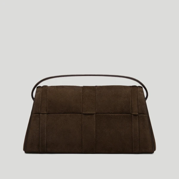 DeMellier The Florence Crossbody in Mocha Suede Crossbody Bag, view 6 | Shoulder & Crossbody Bags | Coveti
