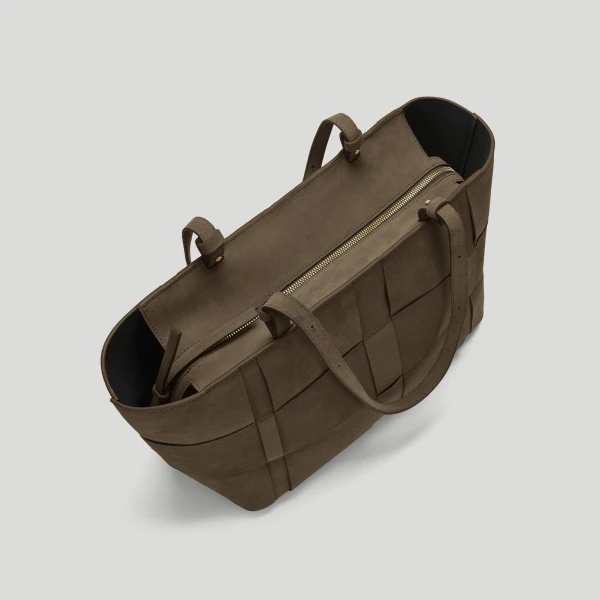 DeMellier The Florence in Hazel Suede Tote Bag, view 4 | Totes & Top-Handle Bags | Coveti