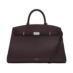 DeMellier The Hudson in Bordeaux Small Grain Tote Bag | Totes & Top-Handle Bags | Coveti