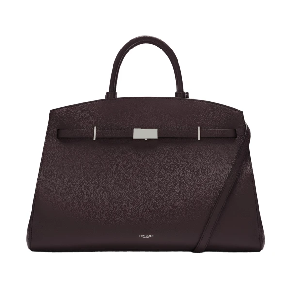 DeMellier The Hudson in Bordeaux Small Grain Tote Bag | Totes & Top-Handle Bags | Coveti