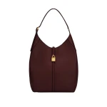 DeMellier The Large Siena Bucket in Burgundy Small Grain Bucket Bag | Bucket Bags | Coveti