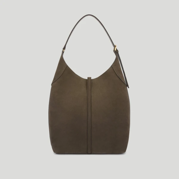 DeMellier The Large Siena Bucket in Hazel Suede Bucket Bag, view 5 | Bucket Bags | Coveti