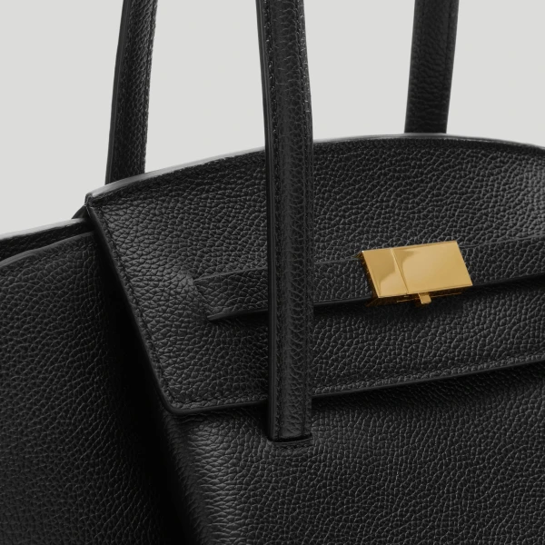 DeMellier The Midi Brooklyn in Black Small Grain Shoulder Bag, view 3 | Shoulder & Crossbody Bags | Coveti