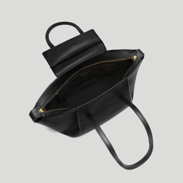 DeMellier The Midi Brooklyn in Black Small Grain Shoulder Bag, view 4 | Shoulder & Crossbody Bags | Coveti