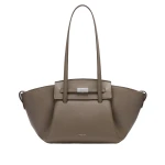 DeMellier The Midi Brooklyn in Dark Taupe Small Grain Shoulder Bag | Shoulder & Crossbody Bags | Coveti