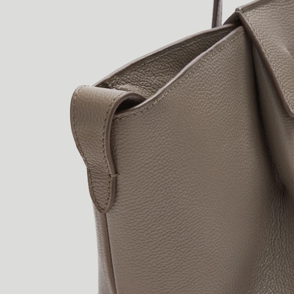 DeMellier The Midi Brooklyn in Dark Taupe Small Grain Shoulder Bag, view 5 | Shoulder & Crossbody Bags | Coveti