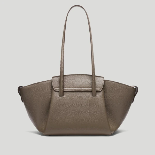 DeMellier The Midi Brooklyn in Dark Taupe Small Grain Shoulder Bag, view 6 | Shoulder & Crossbody Bags | Coveti