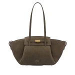 DeMellier The Midi Brooklyn in Hazel Suede Shoulder Bag | Shoulder & Crossbody Bags | Coveti