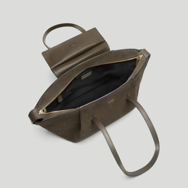 DeMellier The Midi Brooklyn in Hazel Suede Shoulder Bag, view 4 | Shoulder & Crossbody Bags | Coveti