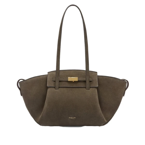 DeMellier The Midi Brooklyn in Hazel Suede Shoulder Bag | Shoulder & Crossbody Bags | Coveti