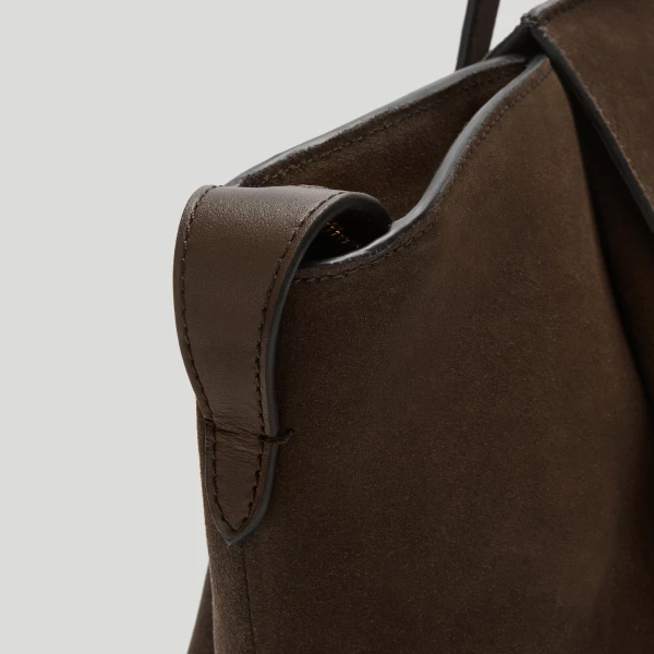 DeMellier The Midi Brooklyn in Mocha Suede Shoulder Bag, view 5 | Shoulder & Crossbody Bags | Coveti