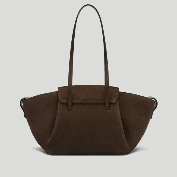 DeMellier The Midi Brooklyn in Mocha Suede Shoulder Bag, view 6 | Shoulder & Crossbody Bags | Coveti
