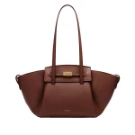 DeMellier The Midi Brooklyn in Warm Brown Small Grain Shoulder Bag | Shoulder & Crossbody Bags | Coveti