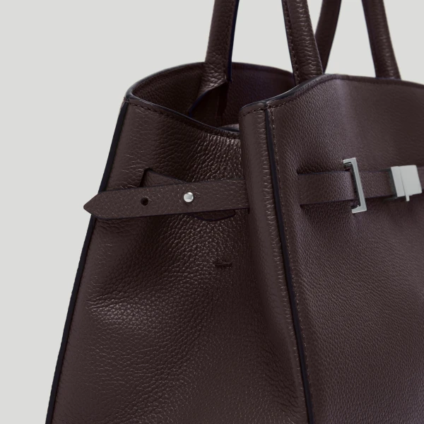 DeMellier The Midi Hudson in Bordeaux Small Grain Crossbody Bag, view 2 | Shoulder & Crossbody Bags | Coveti