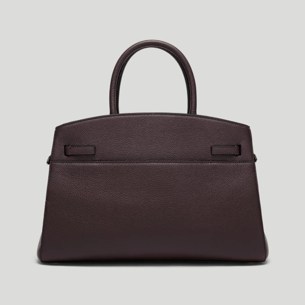 DeMellier The Midi Hudson in Bordeaux Small Grain Crossbody Bag, view 5 | Shoulder & Crossbody Bags | Coveti