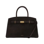 DeMellier The Midi Hudson in Dark Chocolate Suede Crossbody Bag | Shoulder & Crossbody Bags | Coveti