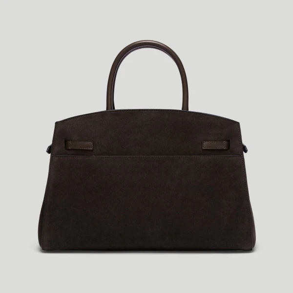 DeMellier The Midi Hudson in Dark Chocolate Suede Crossbody Bag, view 5 | Shoulder & Crossbody Bags | Coveti