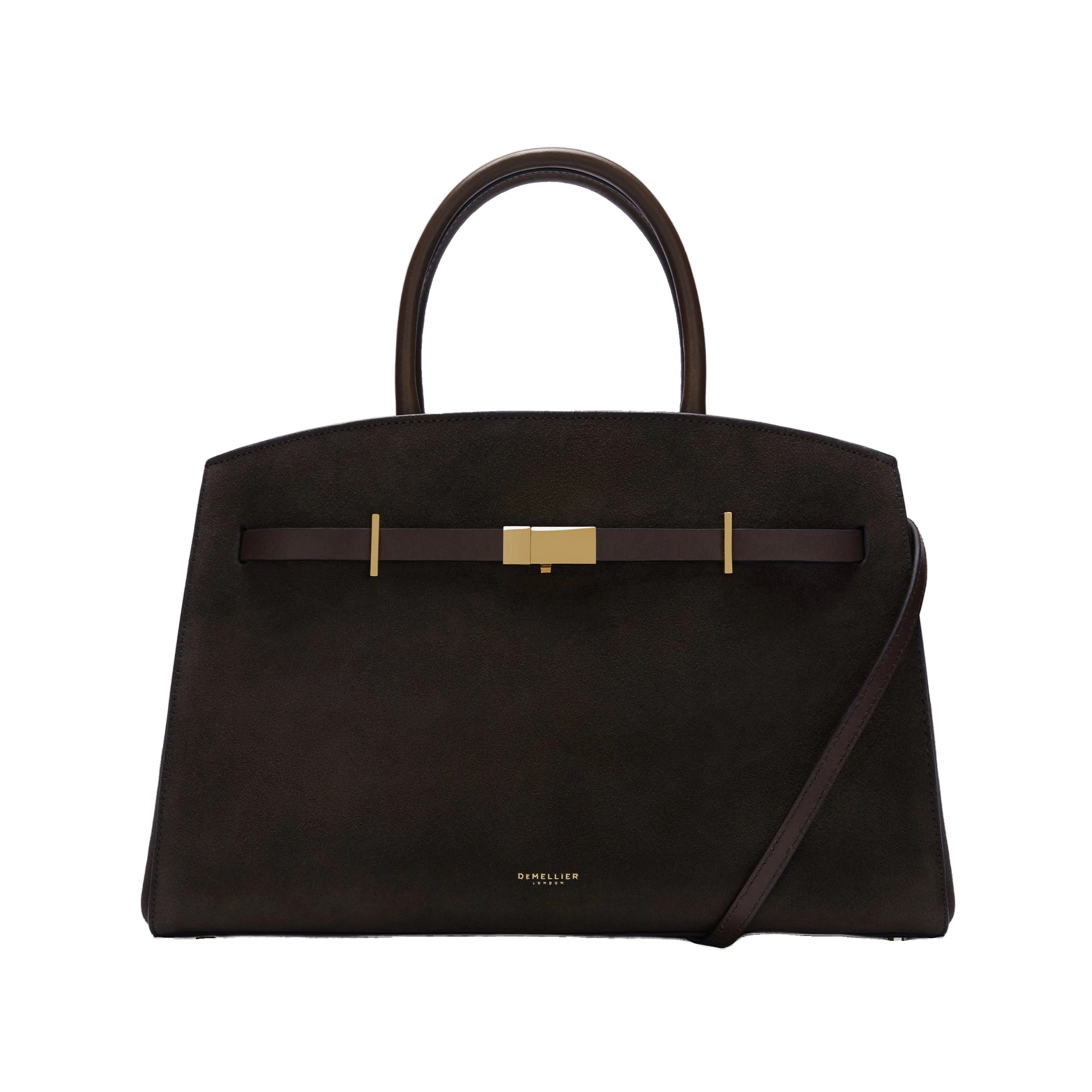 DeMellier The Midi Hudson in Dark Chocolate Suede Crossbody Bag DeMellier The Midi Hudson in Dark Chocolate Suede Crossbody Bag | Shoulder & Crossbody Bags | Coveti